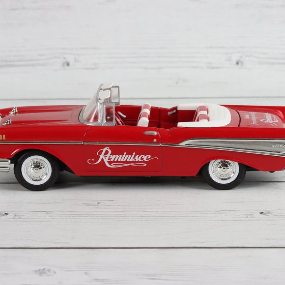 Vintage 1957 Red Chevy Convertible Reminisce Bank Key Liberty Classics - Picture 10 of 10